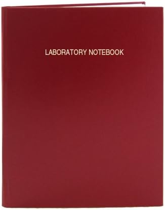 BookFactory Lab Notebook - 168 Pages (.25" Grid Format), 8" x 10", Red Cover, Section Sewn Hardbound Laboratory Notebook (LIRPE-168-SGR-A-LRT1)
