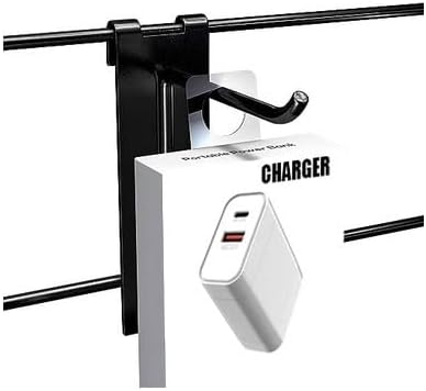 JINMI 7/8inch X 1-1/4inch Round Hole Self Adhesive Hanging Tabs Heavy Duty Clear Plastic Hang Tags Hook for Store Retail Display 1000 Pack