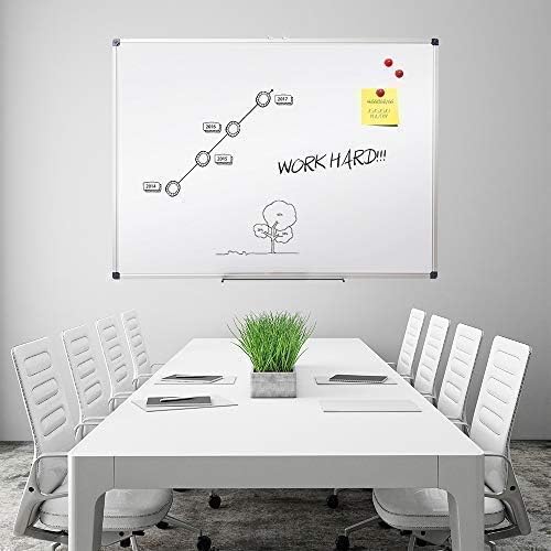 XIWODE Magnetic Dry Erase Board,Whiteboard for Wall, 24 x 48 inches, Whiteboard Marker Board Writing Board,Silver Aluminum Frame, Durable,Whiteboard for Home School & Office