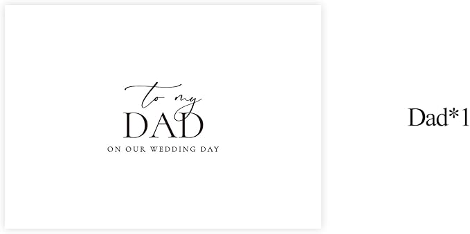 Wedding Day Card for My Dad, To My Dad On Our Wedding Day Card, Dad Of The Bride/Groom Gifts.(Dad A), 6*4
