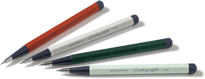LEUCHTTURM1917 - Drehgriffel Mechanical Pencil - Refillable Writing Stylus with 0.7 mm HB Graphite Lead (Mint Green)