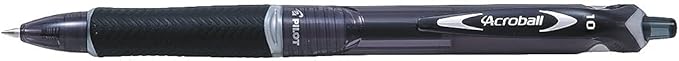 PILOT Acroball Colors Advanced Ink Refillable & Retractable Ball Point Pens, Medium Point, Black Ink, 12-Pack (31810)