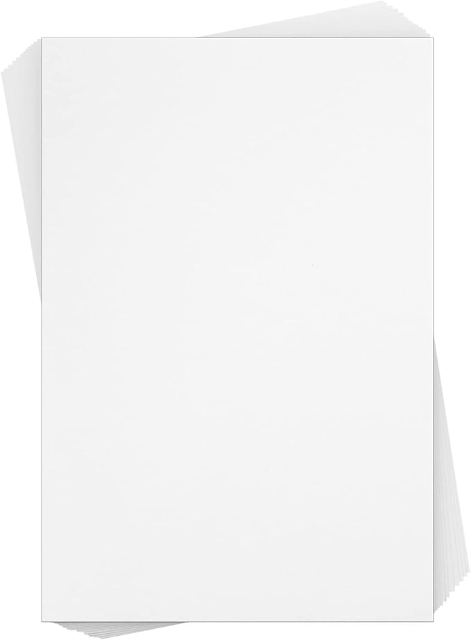 200 Pack White 300 GSM / 110 lb Thick Cardstock Paper - Blank Heavyweight Wedding Invitation Cards for Printing, Flashcards, Postcards - 5x7 inch