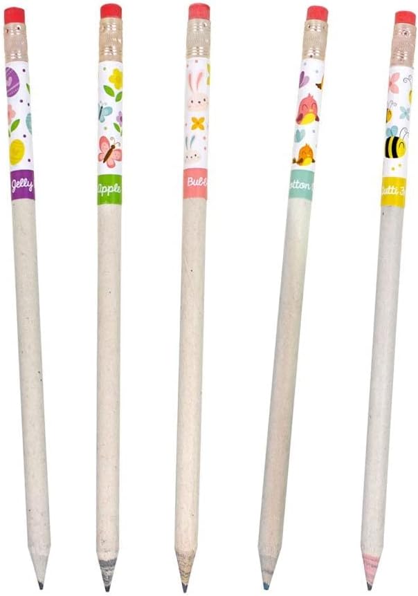 Spring Smencils (2 Pack) - HB #2 Patented Gourmet Scented Pencils, 5 Count, Gifts for Kids, School Supplies, Classroom Rewards, Easter day