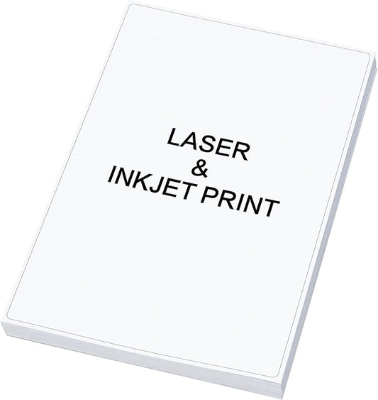 L LIKED 50 Shipping Labels - 4"x 6", Single Sheet, Printable Labels for Laser & Inkjet Printers, Self Adhesive Address Mailing Postage Labels Stickers (50 Sheets)