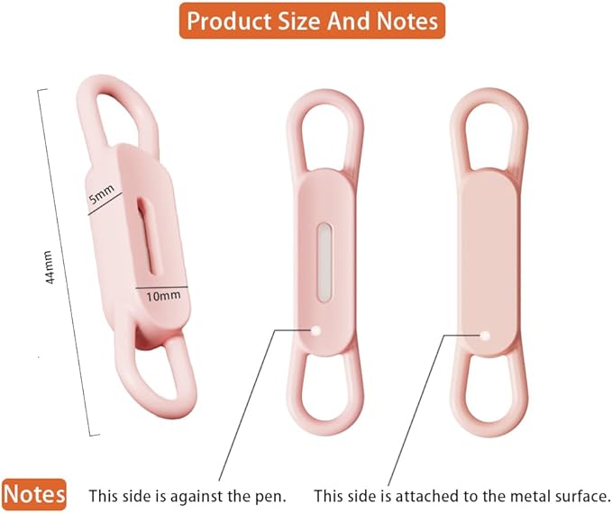 12 Pack Magnetic Pencil Holder Silicone Magnetic Pen Holder for Refrigerator, Magnetic Dry Erase Marker Holder for Whiteboard, Desk, Clipboard, Locker Accessories (4green+4pink+4red)