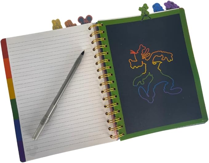 Innovative Designs Disney Pride Spiral Tab Journal Diary Notebook, Mickey Mouse Rainbow Pride Journal
