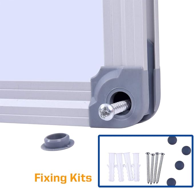 48 x 36-in Magnetic Dry Erase Board with Pen Tray| DexBoard Aluminum Frame Wall Mount Large Whiteboard Message Presentation White Board for Office & Classroom