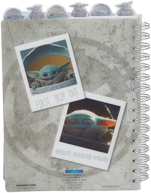 Innovative Designs Baby Yoda Notebook Star Wars Mandalorian Tab Journal for Kids