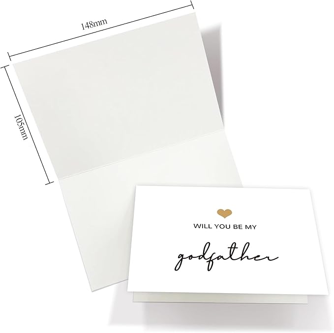 Will You Be My Godfather, God Father's Proposal Card Gifts with Envelope, Cute Gifts for Godather On Wedding Day.(Godfather B)