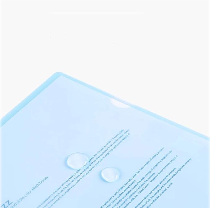 L-Type Plastic Folder Safe Project Pockets Transparent Clear Document Folder 12pcs for A4 paperPlastic Paper Jacket Sleeves in Assorted Project Folders(Blue)
