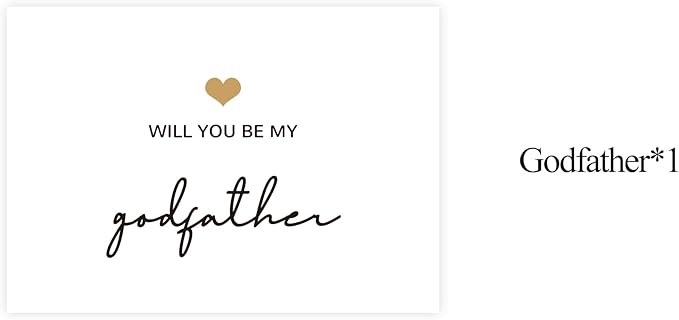 Will You Be My Godfather, God Father's Proposal Card Gifts with Envelope, Cute Gifts for Godather On Wedding Day.(Godfather B)