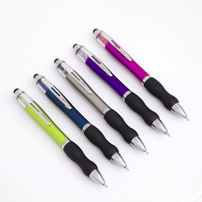 N\C Ballpoint Pens 2 in 1 Stylus Pens Medium 1mm Point Pen with Stylus Tips Black Ink Pen Stylus Pens for iPads (10 packs)