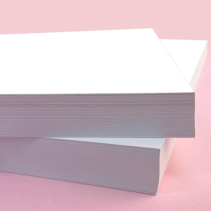 100 Sheets White Cardstock Thick Paper - Blank Heavy Weight 350gsm Cover Card Stock for Invitations,Stationery Printing,Scrapbooking,Crafts,DIY Cards, Paper Crafting (12x12 Inches)