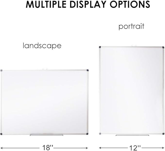 XIWODE Magnetic Dry Erase Board, Wall-Mounted whiteboard, 12 x18 inches, Exquisite Writing Board, Silver Aluminum Frame, Durable, Smooth Board Surface is Easy to Write and Clean