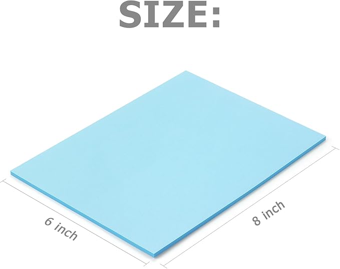 Sticky Notes 8x6 inch Bright Colors Self-Stick Pads 8 Pads/Pack 35 Sheets/Pad Total 280 Sheets