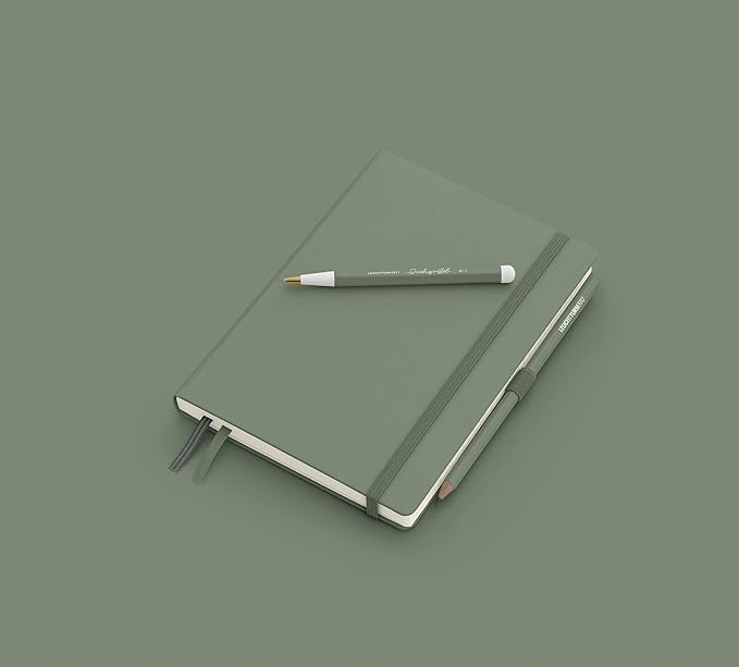 LEUCHTTURM1917 - Drehgriffel Writing Pen (Olive) - Ballpoint Pen with Royal Blue Ink Included