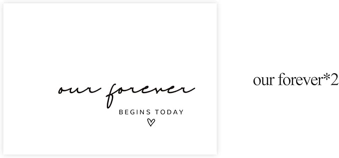 Set of 2 Funny Wedding Gift Cards, To My Groom Bride On Our Wedding Day Card, Wedding Day Vows Card for Our Forever Begins Today. (Our Forever)