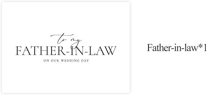 Father In Law Wedding Day Card, Father In Law Of The Bride/Groom Gifts, To My Father In Law On Our Wedding Day. (Father-in-Law A)