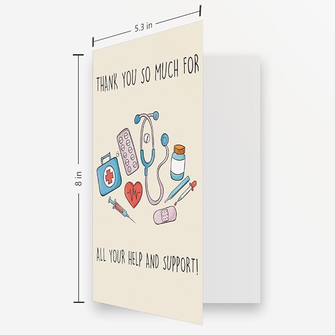 OJsensai Funny Thank You Card for Doctor Nurse, Cute Nursing Preceptor Gifts, Medical Staff Appreciation, Doctor Day for Him her