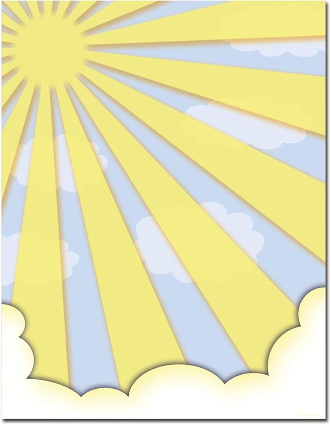 Sun Shiny Day Letterhead Laser & Inkjet Printer Paper, 25 pack