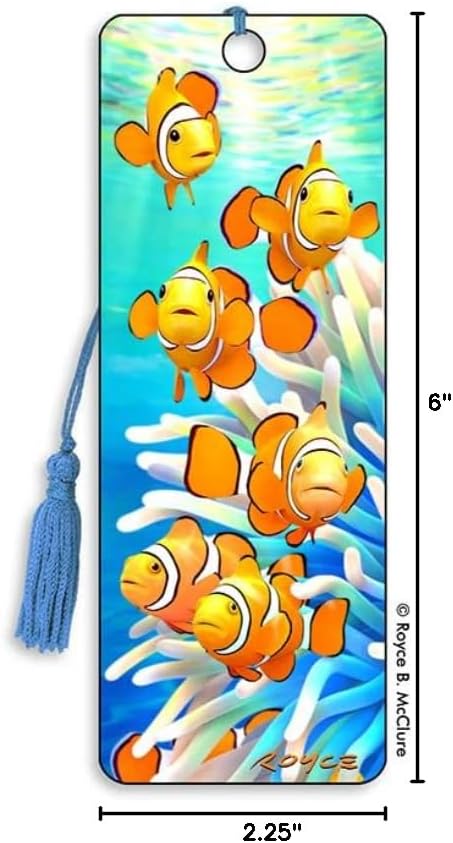 3D Bookmarks Featuring The Artwork of Royce B Mcclure (Orange Clowns)