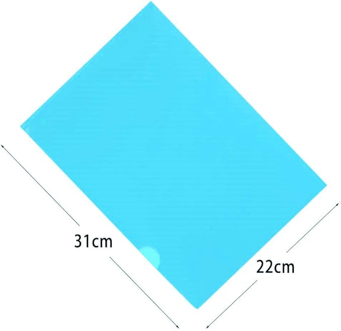 L-Type Plastic Folder Safe Project Pockets Transparent Clear Document Folder 12pcs for A4 paperPlastic Paper Jacket Sleeves in Assorted Project Folders(Blue)