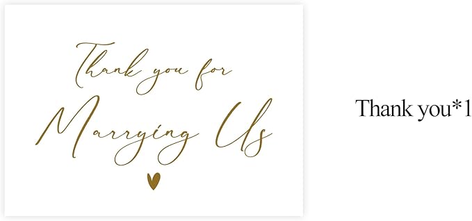 Wedding Day Card, Thank You for Marrying Us, Thank You Card for Officiant, Priest, Minister, Judge, Pastor Gifts.(Thank You C)