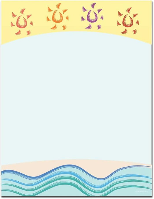 Summer Suns Letterhead Laser & Inkjet Printer Paper, 25 pack