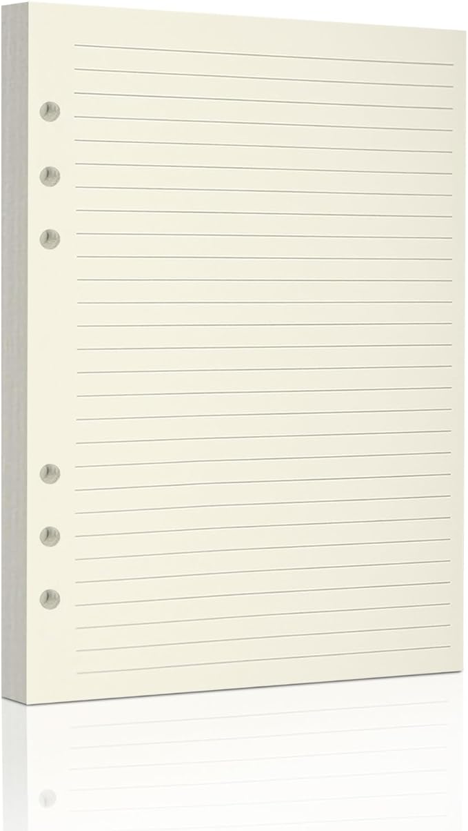 A5 Ruled Refills Inserts for A5 Size 6-Ring Binder, A5 Loose Leaf Planner Filler Paper, A5 Planner Inserts,80 Sheets/160 Pages,Lined(Line-A5)