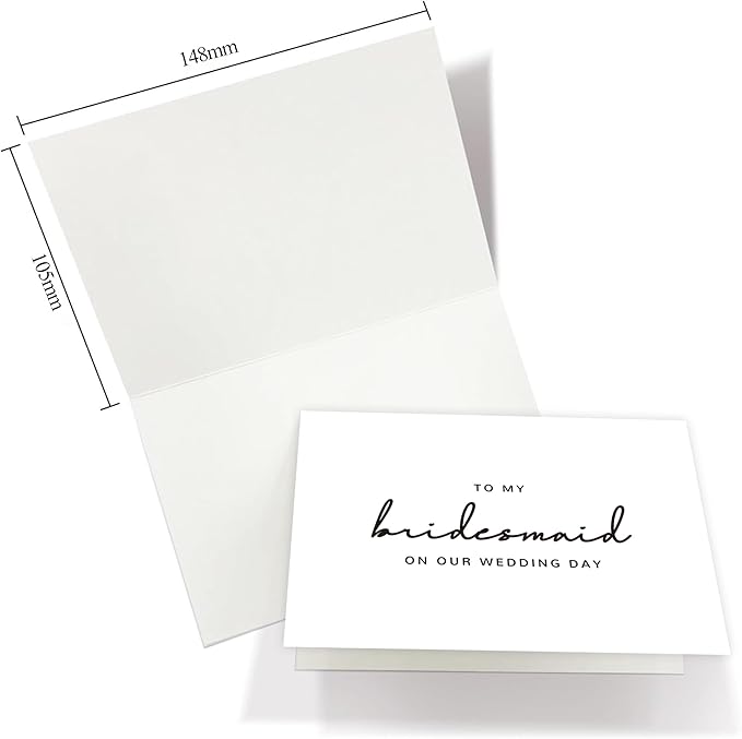 Bridesmaid Proposal Card with Envelope, To My Bridesmaid On Our Wedding Day Cards.(Bridesmaid B)