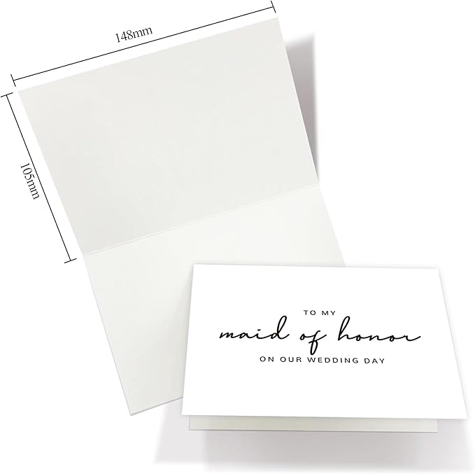 Maid of Honor Proposal Gifts for Wedding Day, To My Maid of Honor On Our Wedding Day Cards.(Maid of Honor B)