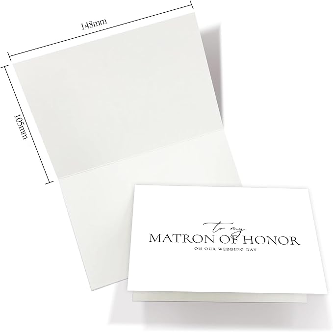 Matron of Honor Proposal Gifts for Wedding Day, To My Matron of Honor On Our Wedding Day Cards.(Matron of Honor A)