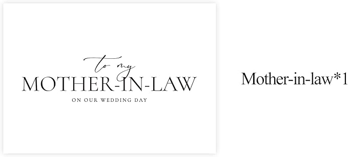 Mother In Law Wedding Day Card, Mother In Law Of The Bride/Groom Gifts, To My Mother In Law On Our Wedding Day. (Mother-in-Law A), 6*4
