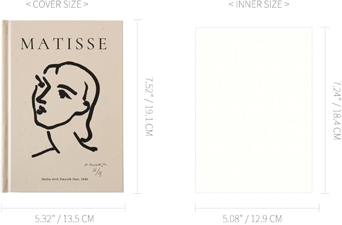 Monolike Hardcover Henri Matisse Diary, HENRI MATISSE JOURNAL Ⅲ - Academic Planner Weekly & Monthly Planner