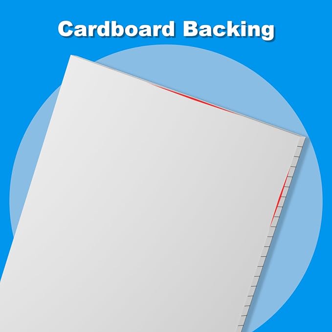 2-Pack Professional Legal Pads 8.5x11 Inches, Wide Ruled White Paper Perforated - 50 Sheets per Pad, Durable for Office, School & Legal Use