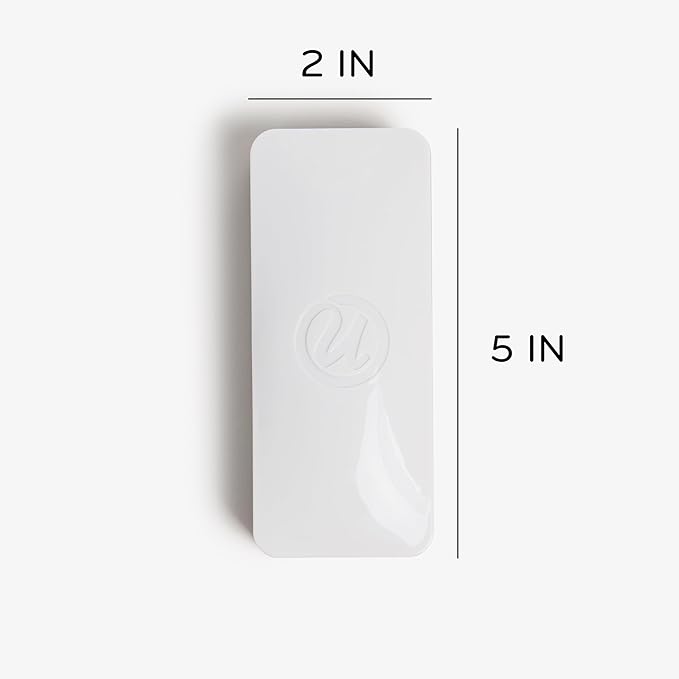 U Brands Magnetic Dry Erase Board Felt Eraser, 2"x5"x1", White, Lightweight Modern Design