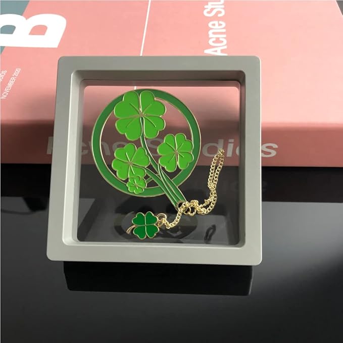 Bookmarks for Book Lovers Book Marks for Reading Women Birthday Graduation Christmas Gifts for Her Cute Metal Bookmark Book Markers Stocking Stuffers for Teens (Lucky Leaf)