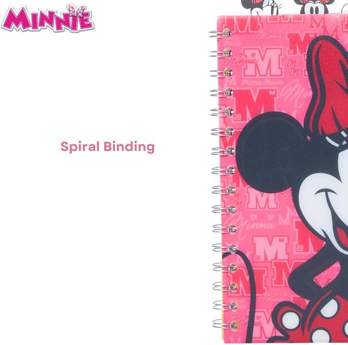 Innovative Designs Disney Minnie Mouse Journal Notebook, Spiral Bound, 96 Lined Pages, 8 x 7 inches, Pink