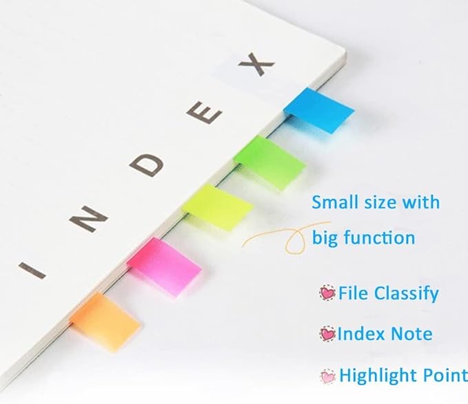 300PCS Sticky Index Tabs, Transparent Sticky Page Markers Notes, Book Markers, Sticky Note Tabs, Page Tabs, Label Stickers, Small Pop Up Post Tabs Flags Stickers