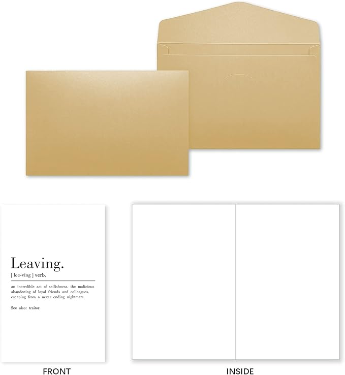 Ziwenhu Funny Going Away Gift for Coworker, Leaving Definition Card for Him Her, Naughty Coworker Gifts for Women