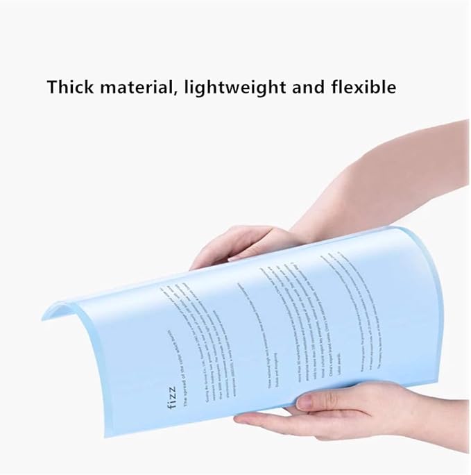 L-Type Plastic Folder Safe Project Pockets Transparent Clear Document Folder 12pcs for A4 paperPlastic Paper Jacket Sleeves in Assorted Project Folders(Blue)