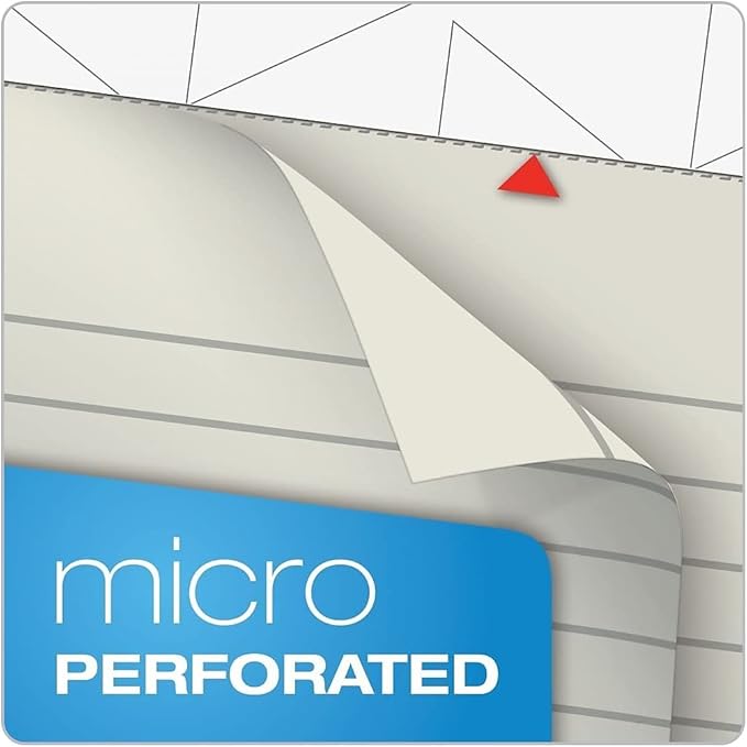 TOPS Prism Writing Pads, 8-1/2" x 11-3/4", Legal Rule, Ivory, Perforated, 50 Sheets, 12 Pack (63130)