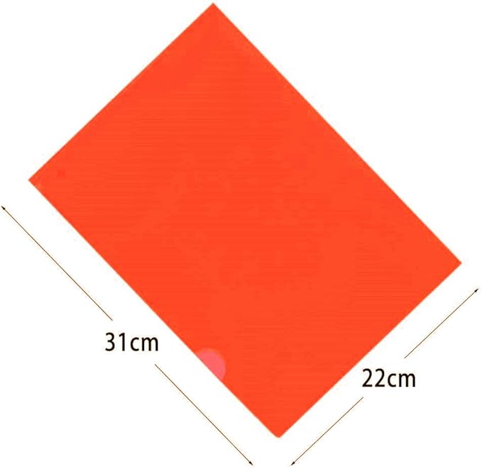 L-Type Plastic Folder Safe Project Pockets Transparent Clear Document Folder 12pcs for A4 paperPlastic Paper Jacket Sleeves in Assorted Project Folders(red)