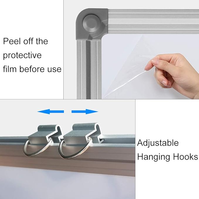 XIWODE Magnetic Dry Erase Board, Wall-Mounted whiteboard, 12 x18 inches, Exquisite Writing Board, Silver Aluminum Frame, Durable, Smooth Board Surface is Easy to Write and Clean