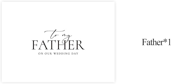 Wedding Day Card for Father, Father Of The Bride/Groom Gifts, To My Father On Our Wedding Day. (Father A)