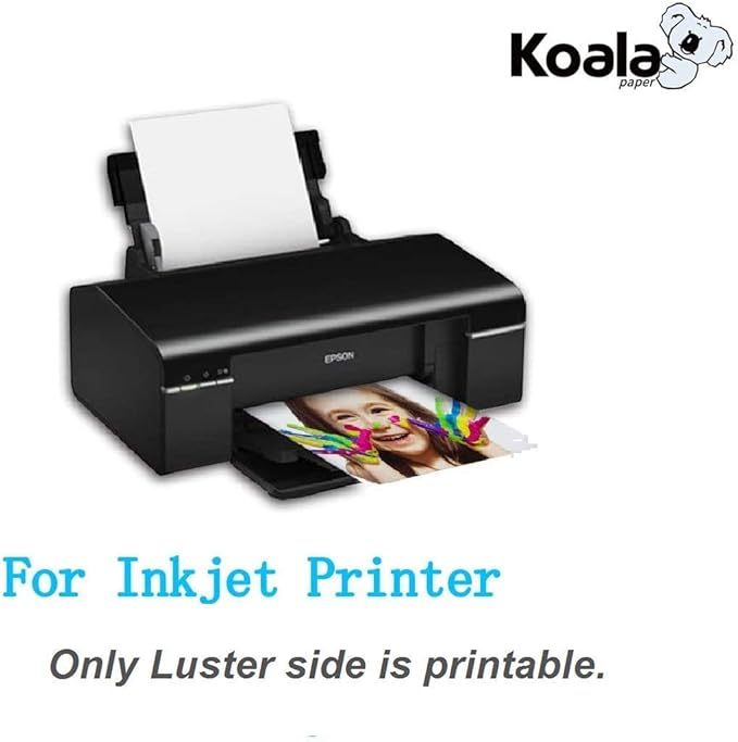Koala Premium Photo Paper 4x6 Inch Luster Finish, Soft Gloss 66lb Water-resistant, for Inkjet Printer 100 Sheets