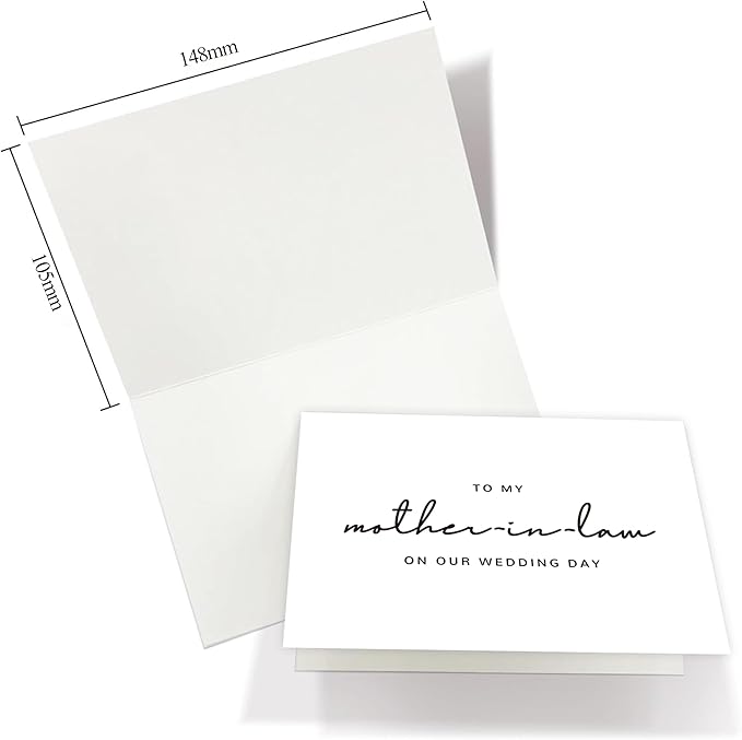 Mother In Law Wedding Day Card, Mother In Law Of The Bride/Groom Gifts, To My Mother In Law On Our Wedding Day. (Mother-in-Law B)