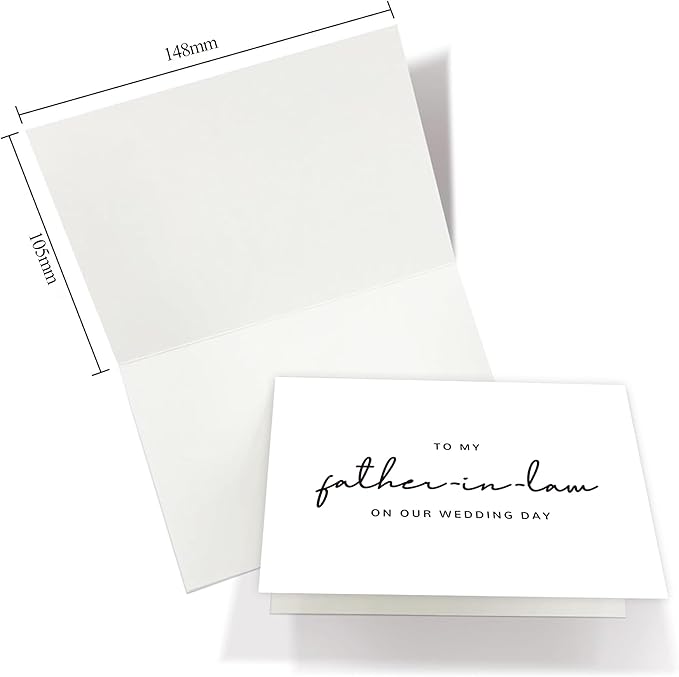 Father In Law Wedding Day Card, Father In Law Of The Bride/Groom Gifts, To My Father In Law On Our Wedding Day. (Father-in-Law B)