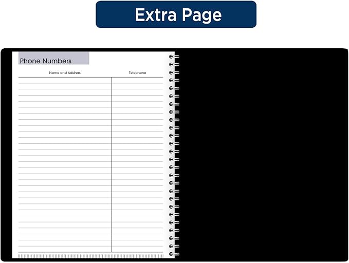 AT-A-GLANCE 2024 Weekly Planner, DayMinder, Block-Style, 7" x 8-3/4", Medium, Faux Leather, Black (G5350024)